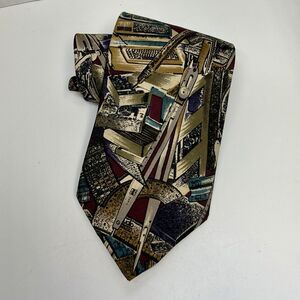 Rohde Royce Computer Drafting Mechanical Engineer Theme 100% Silk Italy Neck Tie